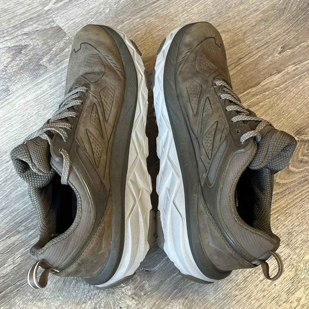 Hoka One One Challenger Low GTX Olive Brown Waterproof Hiking Shoes Womens 10